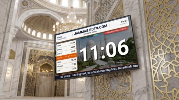 Jam Masjid TV: Solusi Digital untuk Menampilkan Informasi Masjid di Layar Televisi