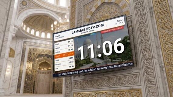 Jam Masjid TV, Laporan Kas Masjid Bisa Ditampilkan Lebih Transparan di Layar Digital