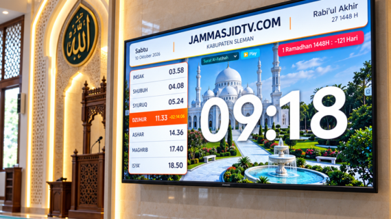 10 Theme Aplikasi Jam Masjid Waktu Sholat TV Al Hilal, Tampilan Masjid Lebih Modern